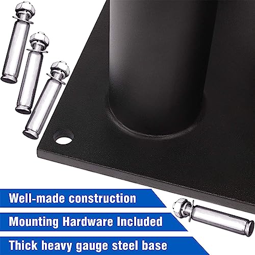 Yes4All Vertical Bars Storage Rack, Steel Organizer for 2in Olympic Straight/Curl Barbell, Dumbbell Handle - 9 Bar Slots, Square Shape, Black Finish by Yes4All - Image 4