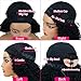 Fuduete 16 Inch Curly Half Wig Human Hair 200% Density Glueless Wigs Upgrade 3 IN 1 Half Wig With Drawstring Seamless Clip Ins Flip Over Kinky Curly Human Hair No Glue No Lace For Women