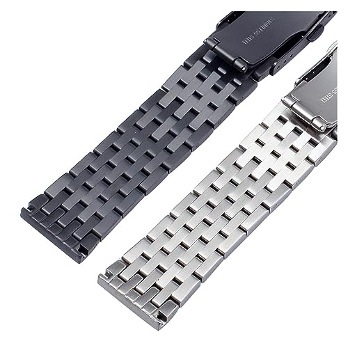 Bracelet de bracelets men metal solid 26mm acier inoxydable argent - 7