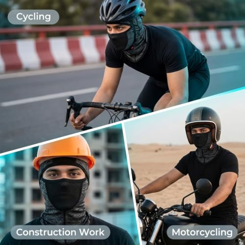 Image of PROBEROS Balaclava for Men Face Mask Sun UV Protection Breathable Full Head Mask for Men Women Skiing Cycling