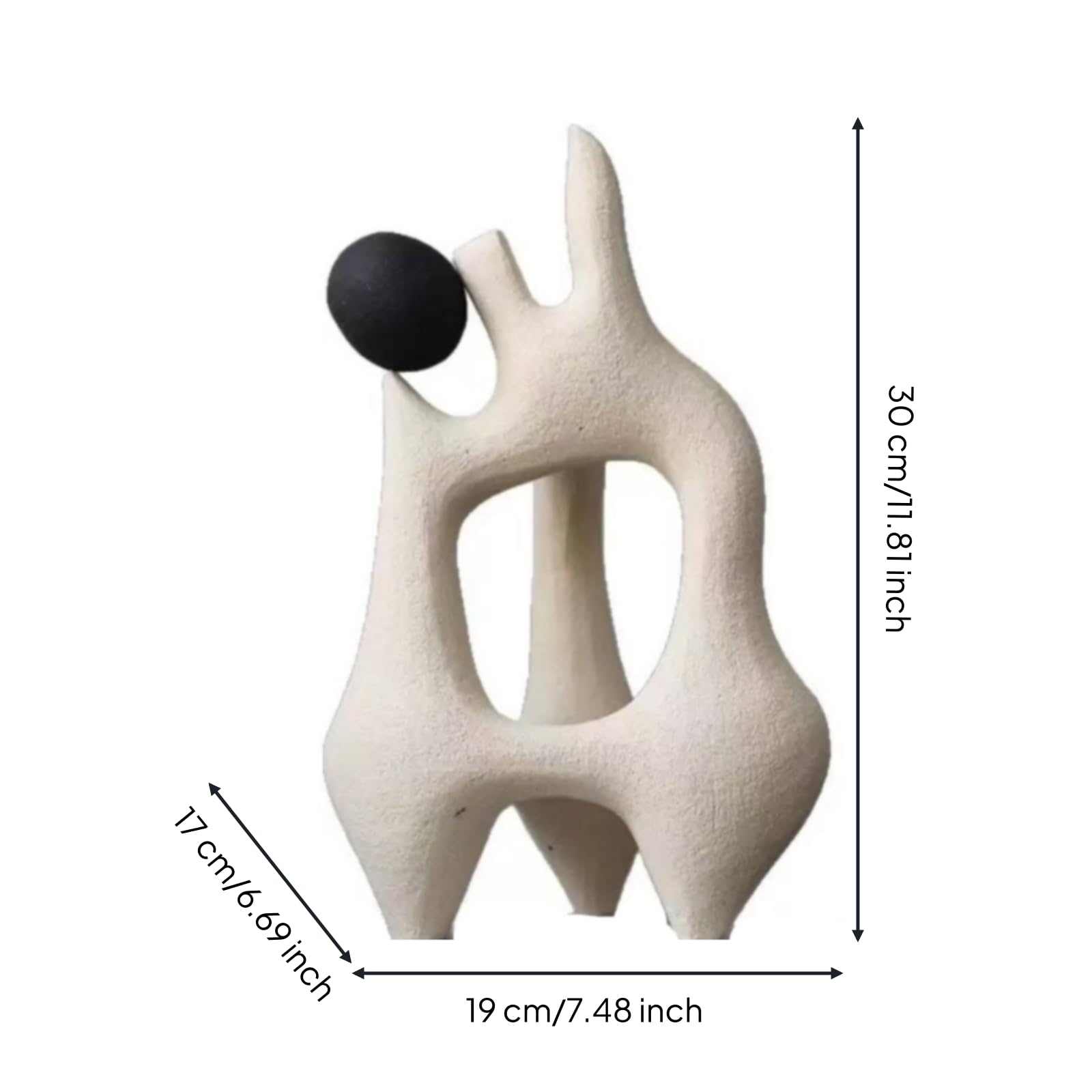 Baoblaze Scultura Foglia Decorativa Ornamento Statua Soprammobile con Base in Resina Sintetica Contemporaneo E Scultorea Adatta per Salone Ingresso Studio Consolle, Line Ornament