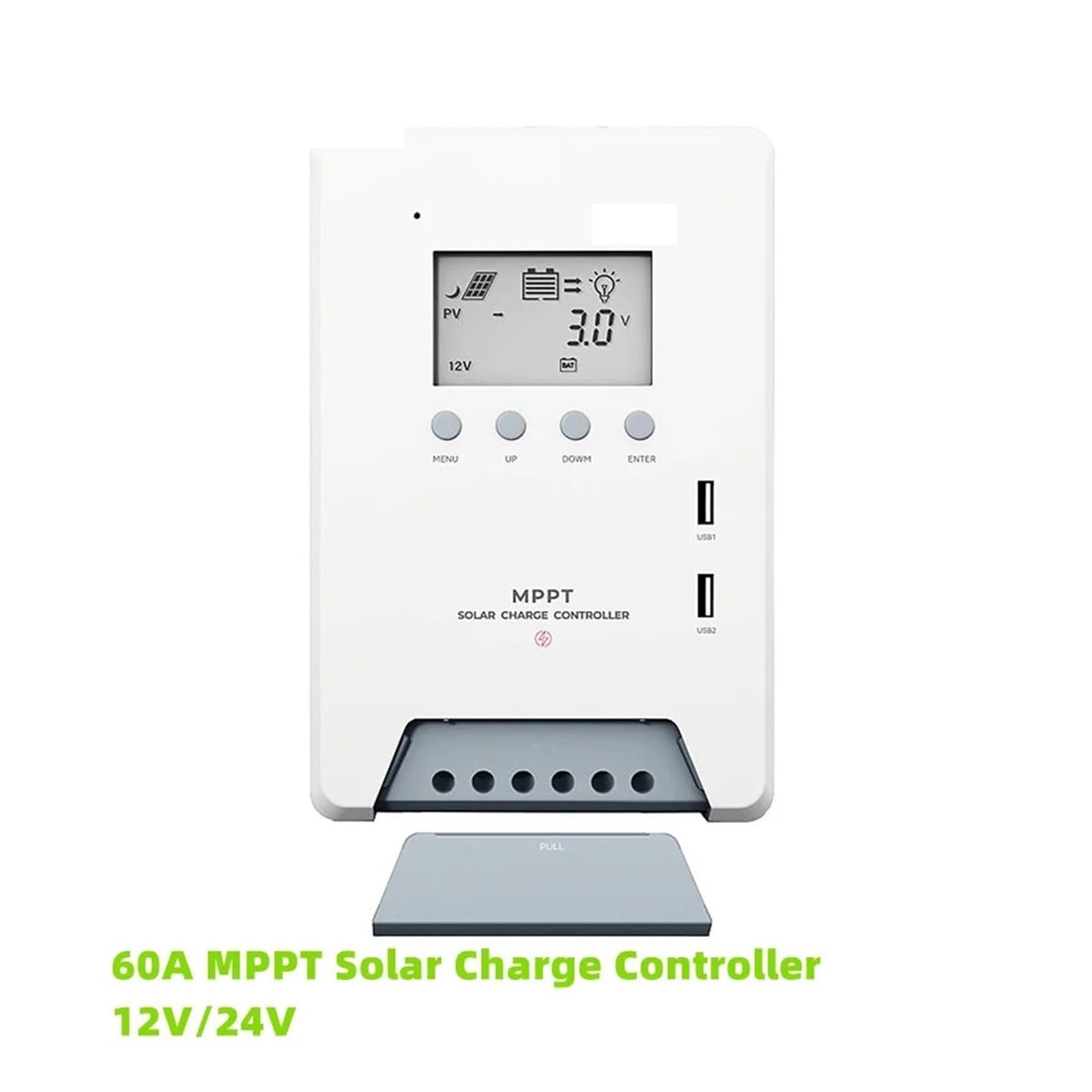 Regolatore di Carica Pannello Solare Regolatore di Carica Solare MPPT 60A Regolatore di Carica Batteria 12V 24V