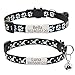 Senristar Personalized 2 Pack Reflective Cat Collar with Name Tag,Custom Moon Star Breakaway Cat Collars with Bell,Engraved 3 Lines Anti-Lost Nameplate Cat Collar (Black,fit 8.0'-12.5')