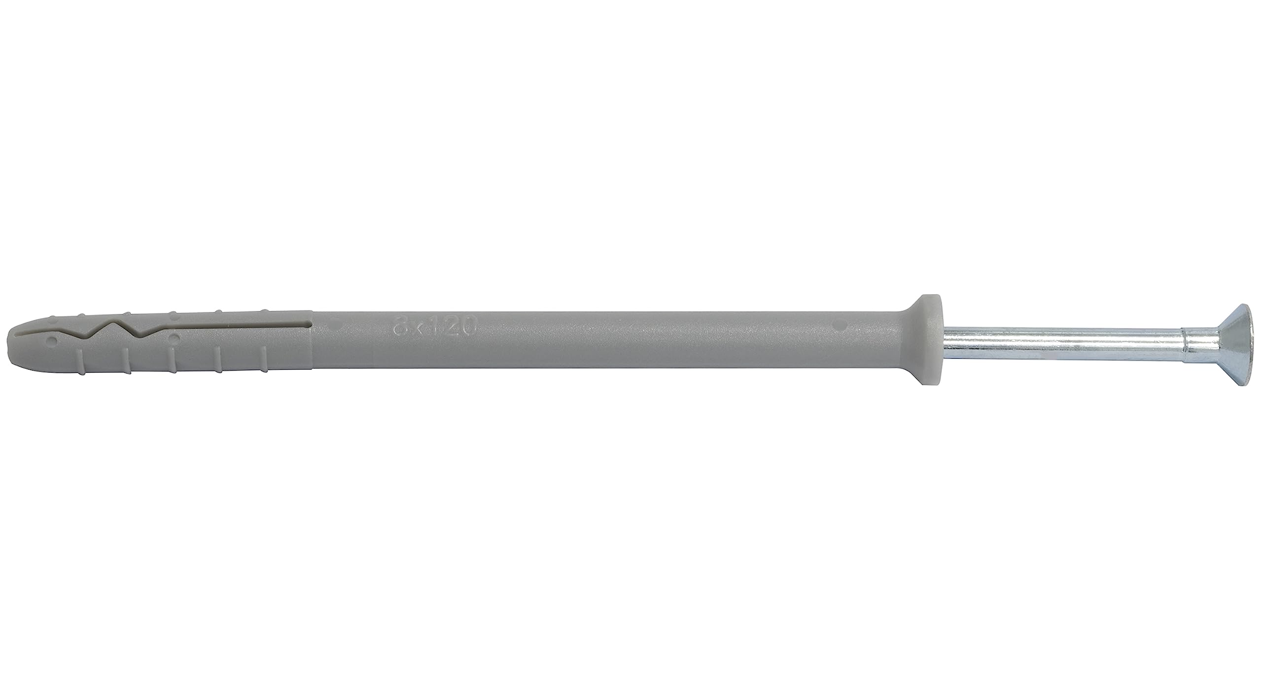AERZETIX Kit De 20 Tacos Universales Con Collarín Biselado 8x120 Mm + 20 Tornillos Para Madera 5x120 Mm + Punta De Atornillar PZ2 – Fijación Rápida Para Bricolaje