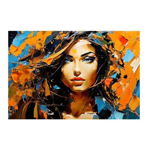Poster Visage mis en scène GAEKKO 50 x 50 cm tableau mural artistique haute définition