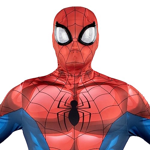 MARVEL Spider-Man Official Adult Deluxe Zentai Halloween Costume - Stretch Spandex with Hidden Zippers and Wrist Slits2