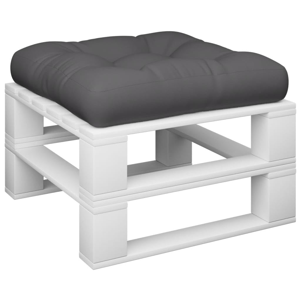 Mangloder Cojín para palés, antracita, 60 x 61,5 x 10 cm, tejido de poliéster, cojín para exterior e interior, antideslizante, con acolchado suave para jardín, terraza, balcón, oficina, comedor