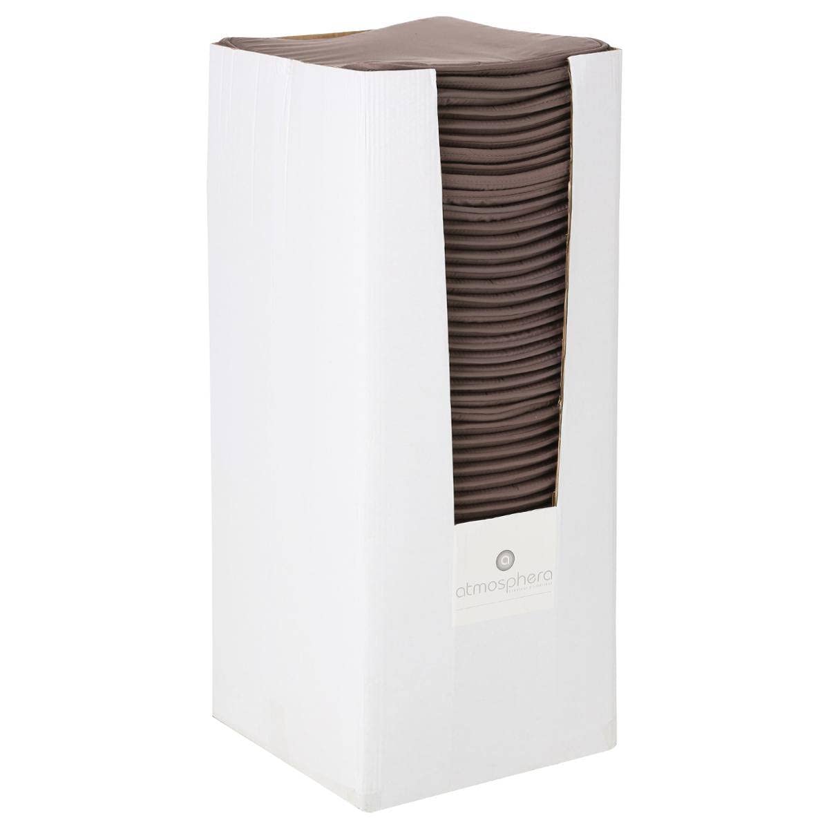 Set Di 4 Cuscini Per Sedia Color Tortora 40x40x7 Cm In Tessuto Oxford 95819896