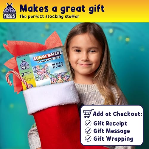 SUNGEMMERS Window Art Suncatcher Kits for Kids Crafts Ages 4-8 - Arts & Crafts for Girls Ages 8-12 4-6 6-8 Girls & Boys, Fun Girls Toys Age 6-8 & Up - Christmas & Birthday Gifts for 6 Year Old Girls