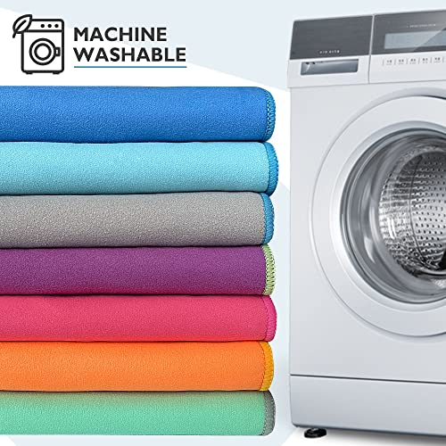 Faleya.wzw Microfiber Camping Towels, 3Pcs Travel Quick Dry Set (48" X24'',24''X16'',12''X12'') Lightweight Soft Super Absorbent For Beach, Gym, Backpacking, Sports, Yoga & Swim #TOP6