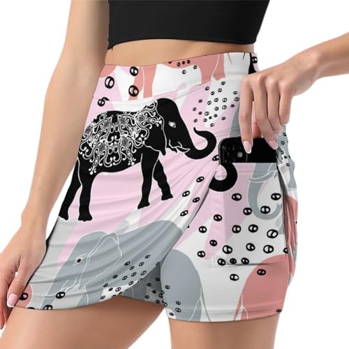 Jupe short de tennis avec poche fonctionnelle et short intégré pour athlète