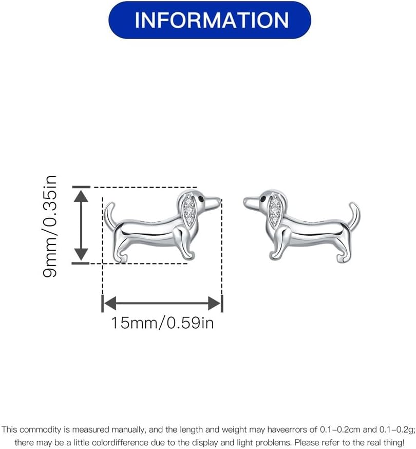 925 Sterling Silver Stud Earrings Hypoallergenic Cat Bow Dachshund Butterfly Cute Flatback Earrings for Women Jewelry Gifts - Image 4