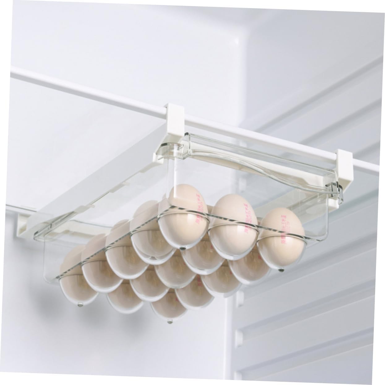 Refrigerator Egg Storage Bin Egg Tray Container for Fridge Egg Holder with Deepened Slots Organizer for Neat Saving Egg Drawer for Fresh Eggs