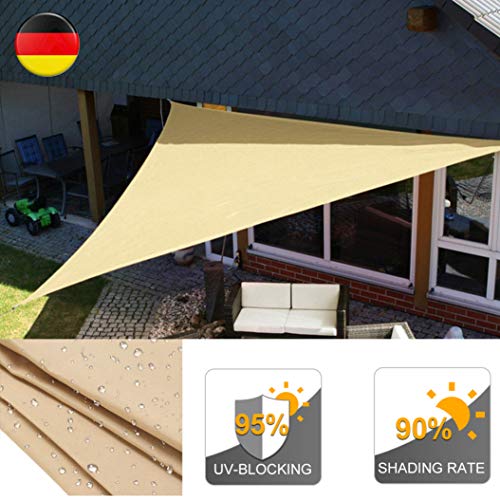 Yardwe Triangle Sun Sombra Vela Canopy Bloqueio UV para Pátios Ao Ar Livre Quintal Jardim Deck (Arei
