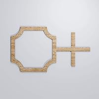 Vista 72 de 19 7/8"W X 11 3/8"H pequeños Bradley decorativos calado madera paneles de pared, aliso