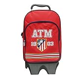 Tamaño: 32x43x18cm. Adaptable a carro. Atletico Madrid big rucksack with wheels.