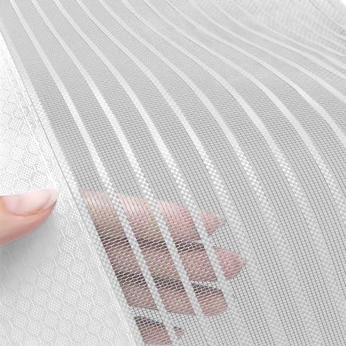 Heavy Duty Door Screen Magnetic Closure LOVIGA Thickened Fiberglass Screen Door Mesh Self Sealing Tear Resistant Easy Assemble Fine Mesh Keep Bugs Out Fit Door Size 36 Inch X 82 Inch White
