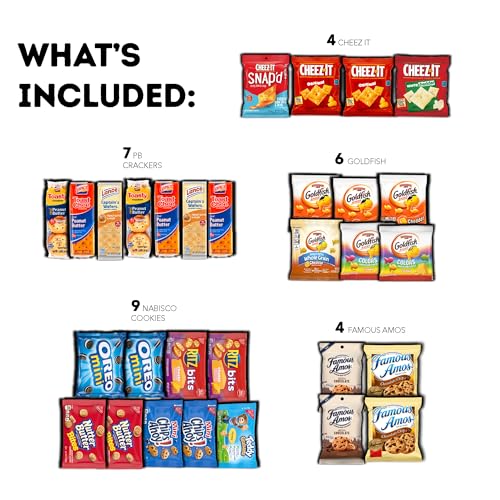 CRAVEBOX Cookies and Crackers Snack Box Variety - Christmas - College Back to School - Gift for Kids, Adults, Guys, and Girls