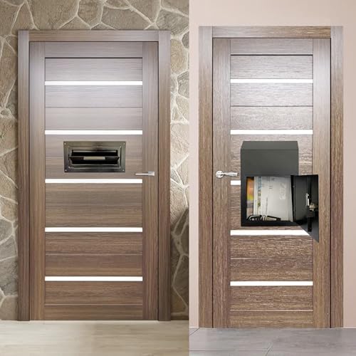 Locking Door Drop Box with Combination Lock – Steel Mailbox with Rear Access, Mail Slot for Rent, Deposit, Night Key, and Mail – Through-Door Design Prevents Money Fishing, Durable Black by Plugsharge - Image 2