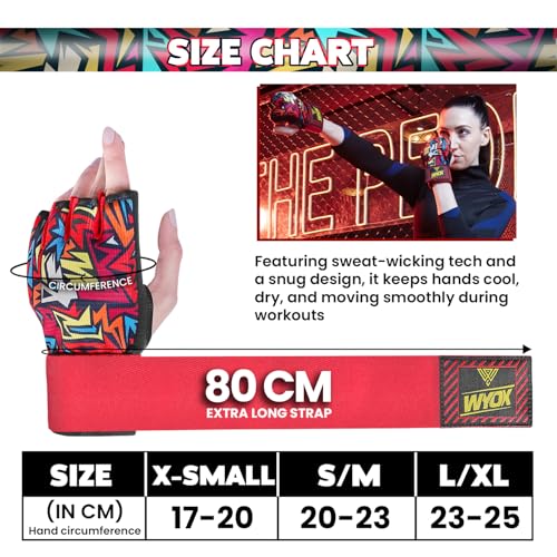 Image of WYOX Neoprene Gel Boxing Hand Wraps Inner Gloves for Men & Women - 80cm /31in Quick Wrist Strap, Padded Knuckle Protection, Fingerless MMA Muay Thai Kickboxing Wraps for Training & Martial Arts