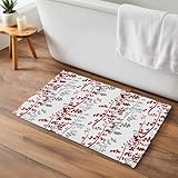 Welcome Door Mat,Indoor Doormat Farmhouse Grey Red...