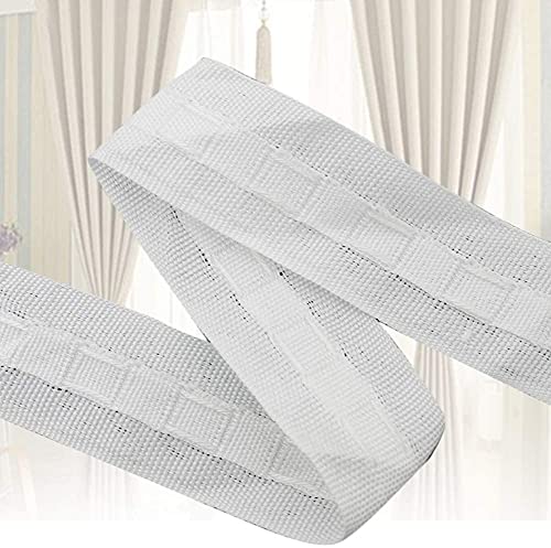 Image of HUNNY- BUNCH Premium Home Decor Narrow Shading White Curtain Tape with Strong Toughness and Heavy Fabric for 1 Inches Hook (Width: 1 inch) (5 Meters)