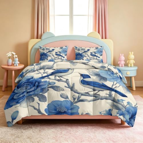 Duvet de algodón reversible con estampado botánico exclusivo de 150x200cm y fundas 5