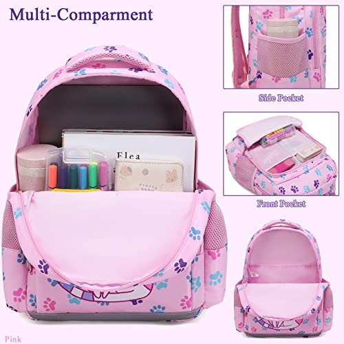 Octsky Backpack For Girls Kids School Backpacks With Lunch Box Preschool Kindergarten Bookbag Set With Chest Strap Cat Lake #TOP4