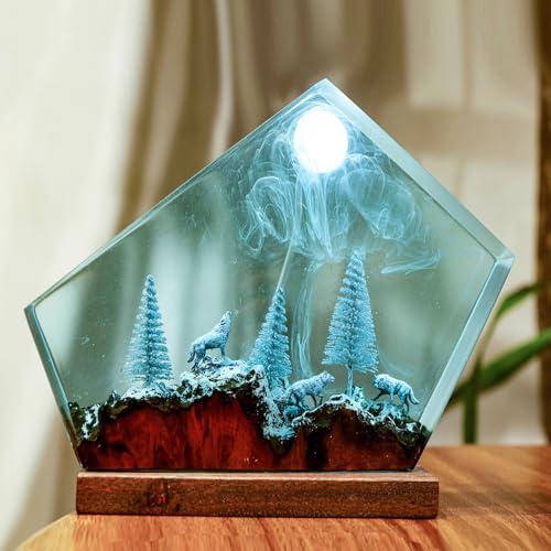 Lámpara de Resina 3D Ocean LED Modelo B 8x5in