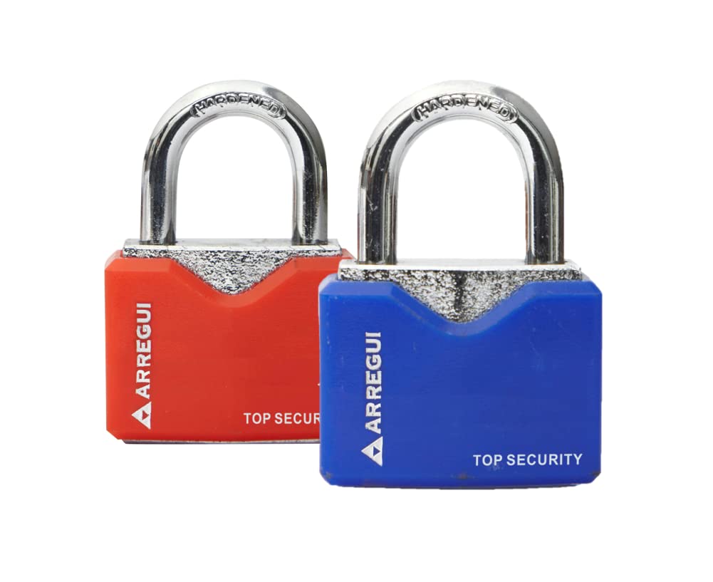 Arregui Color - 30mm Series Padlock Nickel Steel (Pack of 2), Rot
