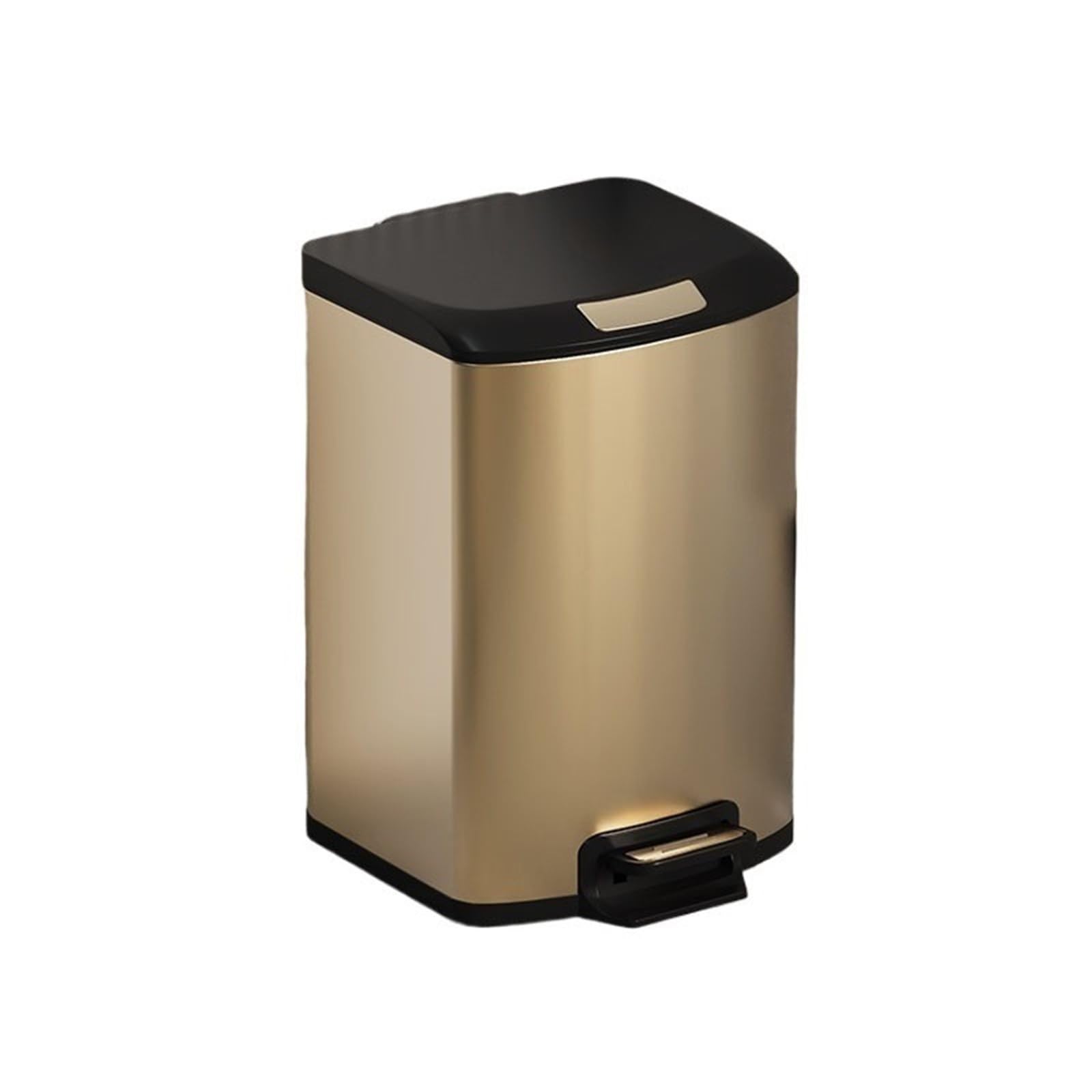Trash Can Kitchen pedals, trash cans, cabinets, food Garbage Can(Gold)