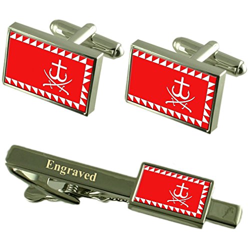 Set de gemelos y clip de corbata con bandera de Vinnytsia Ucrania para regalar