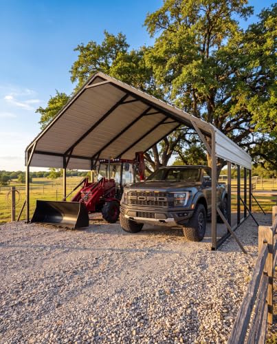 Image of GarveeLife 20 ft x 20 ft x13 ft Metal Carport for 2 Cars