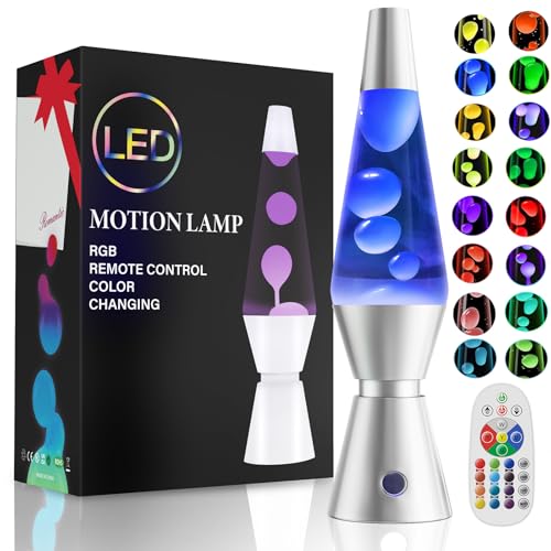 AONESY Lámpara de Lava, Lámparas de Lava para el Alivio del Estrés y Relajación, Lámpara Retro de Decoración del Hogar, Lámpara de Lava de 17 Cambios de Color Grande con Control Remoto para Adultos y
