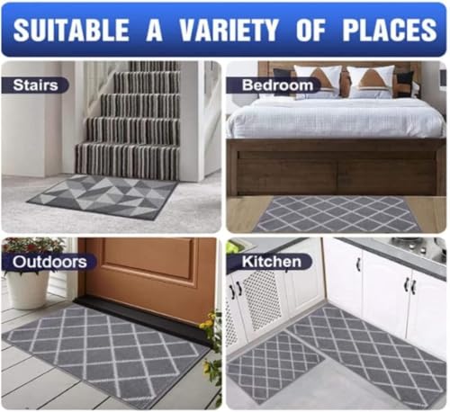 Tapis antidérapant lavable pour entrée et salon de dimensions 40x60cm - 6