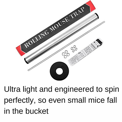 Odesos Mouse Trap, Live Catch And Release Bucket Spin Roller With An Original Ring For Mice Rats Rodents. Humane. Auto Rolling Reset. Safe For Children And Pets Works Outdoors And Indoors #TOP2