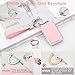 PIFOOG Key Fob Cover for Mazda CX5 CX30 CX9 CX50 3 6 CX90 Pink 4 Button Car Keys Case Shell Bling Keychain Protector Full Covers Accessories Girly Women Cute Silver TPU