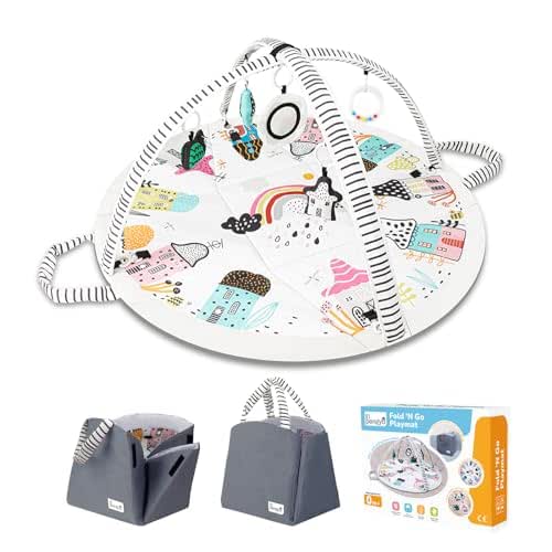 Baby Play Mat Tummy Time Mat with Exclusive Foldable Design,