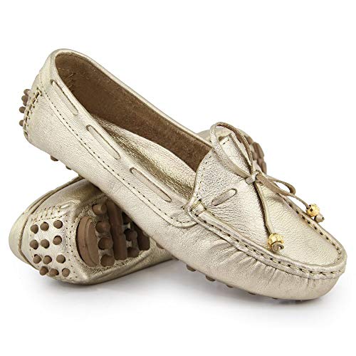 Tênis Mocassim Feminino Couro Ecológico Coleção Primavera/Verão (35, Bege)