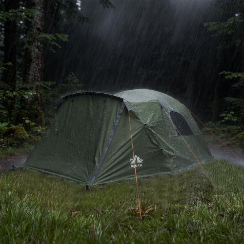 Carpa espaciosa para camping de 4 personas: acomoda colchoneta queen y equipo con vestíbulo miniatura 5