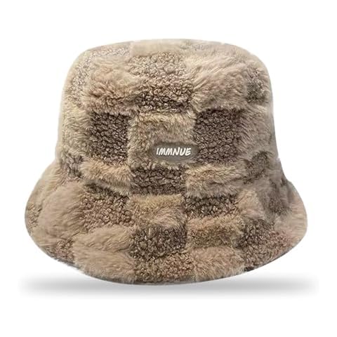 FOSDICK Warm Khaki Fluffy Bucket Hat Cover