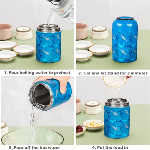 Primlect Thermos For Hot Food- 17 Ounce Vacuum Insulated Food Jar- 316 Stainless Steel Leak Proof Soup Thermos For Kids & Adults- Wide Mouth Thermos Funtainer With Folding Spoon #TOP6