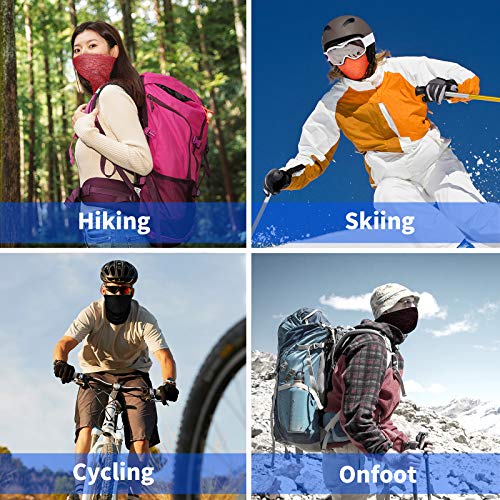Shunmeilo Ski Scarf Thick Ski Face Cover Face Gator Neck Mask Warmer Face Neck Scarf Cover Cold Weather Balaclava #TOP2