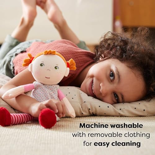 HABA Snug-up Roya – Soft Baby Doll with Red Hair & Embroidered Face, Washable First Baby Doll - Image 6