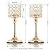 VINCIGANT 2 PCS Gold Crystal Cylinder Candle Holders for Anniversary Celebration Table Centerpieces,Gifts Boxed 10 Inches Tall