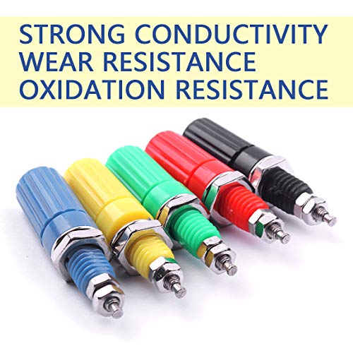 Atoplee Banana Binding Post 20pcs M3 4mm Amplifier Terminal Binding Post Banana Jack Panel Mount Connector - Thumbnail 3