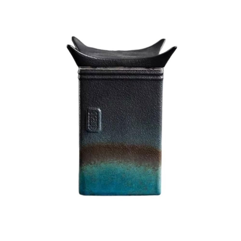 CHENGAIJIAN Tea Canister Rough Pottery Household Sealing Jar Creative Kung Fu Tea Set Small Storage Canister Bin