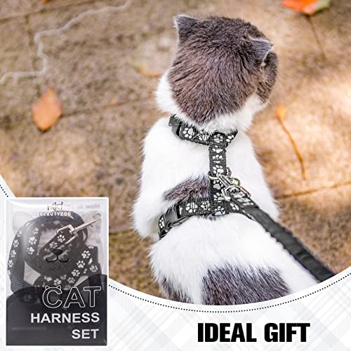 Beautyzoo Cat Harness And Leash Set Escape Proof For Walking, Kitten Soft Adjustable Vest Harnesses For Small Medium Large Cats, Easy Control Breathable Plaid Ribbon Nylon For Outdoor Indoor Use #TOP6
