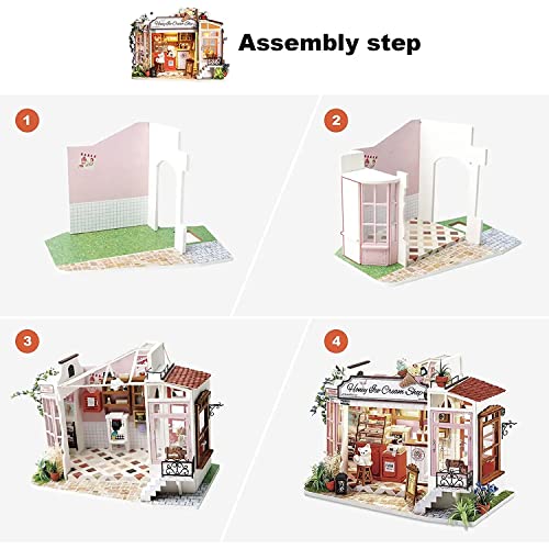 DIY Dollhouse Miniature House Kit mit Möbeln Maßstab 1:24 Kreativzimmer Tiny House Kit Puppenhäuser zum Bauen für… – Bild 7