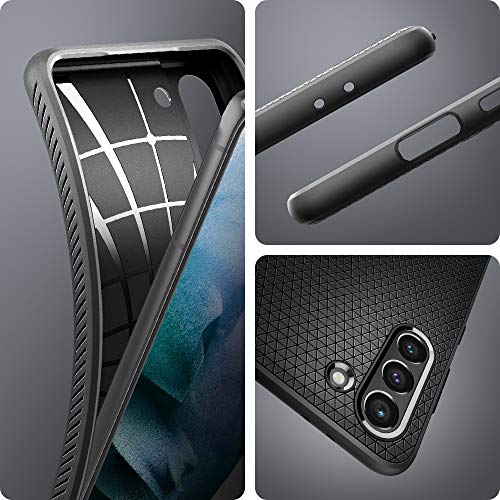 Image of Spigen for Galaxy S21 Plus Case, Liquid Air [No Magnet Ring] [Military-Grade Protection] - Matte Black